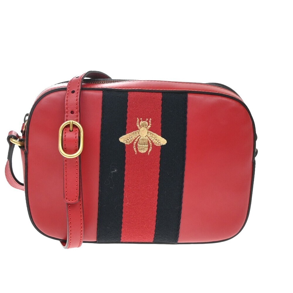Gucci Bee Web Camera Leather
